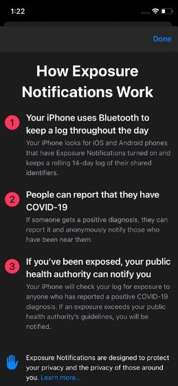 Как активировать отслеживание контактов COVID-19 на iPhone