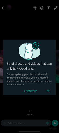 Как отправлять исчезающие фотографии и видео в WhatsApp (2021 г.)