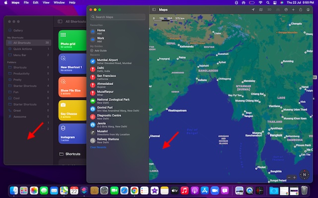 Как разделить экран на Mac