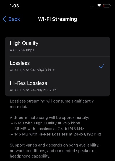 Как воспроизводить звук без потерь в Apple Music на iPhone и iPad