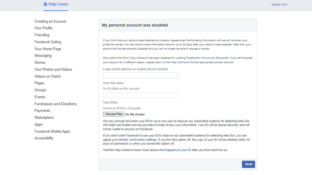Аккаунт Facebook отключен?  Вот как восстановить заблокированную учетную запись Facebook