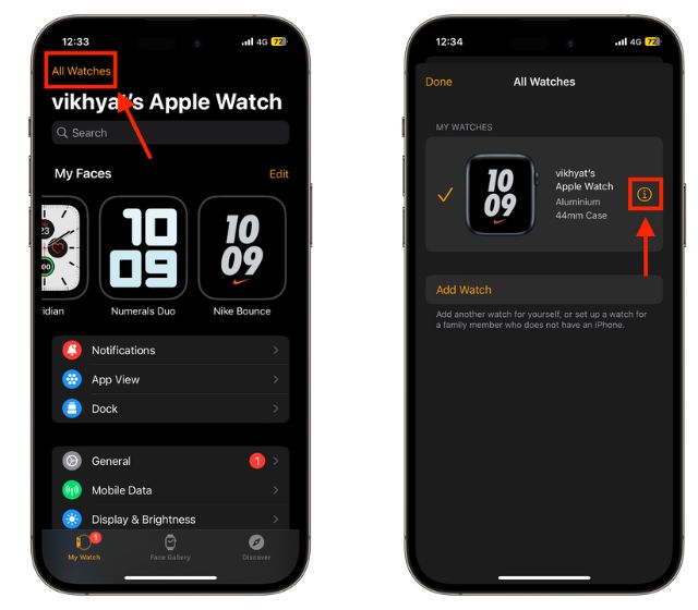 Как разорвать пару Apple Watch с iPhone или без него