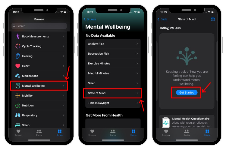 Как отслеживать свое психическое благополучие на iPhone в iOS 17