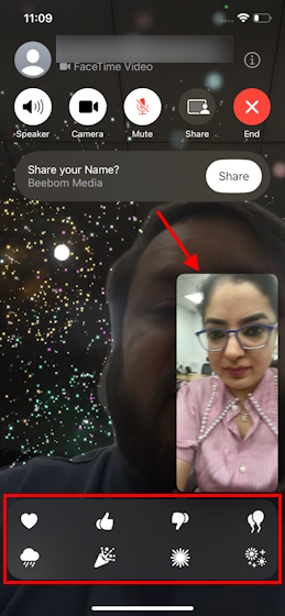 Как использовать эффекты в FaceTime на iOS 17