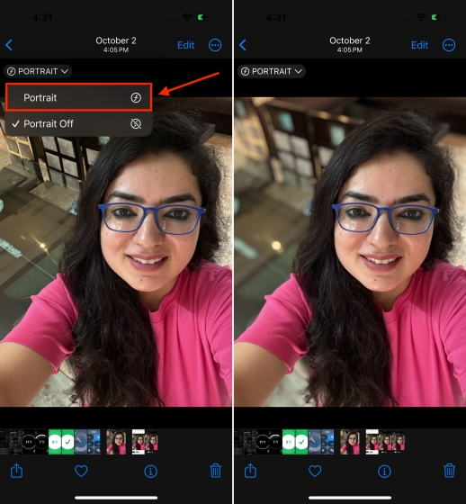 Как превратить обычные фотографии в фотографии в портретном режиме на iPhone 15