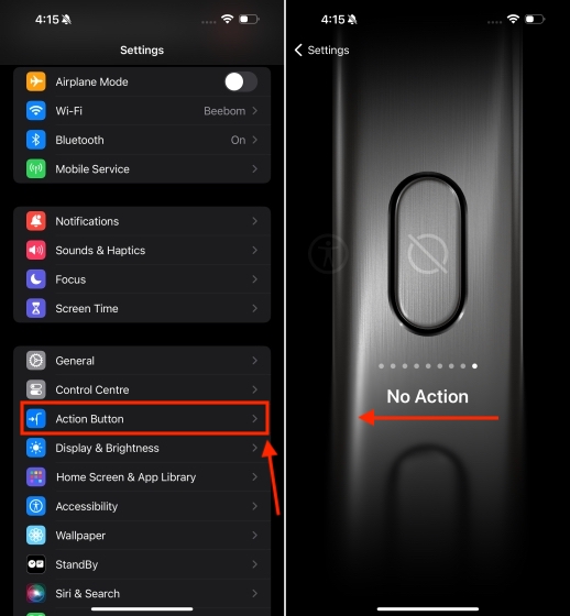 Как отключить кнопку действия на iPhone 15 Pro и 15 Pro Max